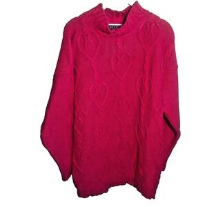 Vintage 90s‎ Cardigan Pink Preppy Tennis Sweater Small County Seat Nuovo Hearts